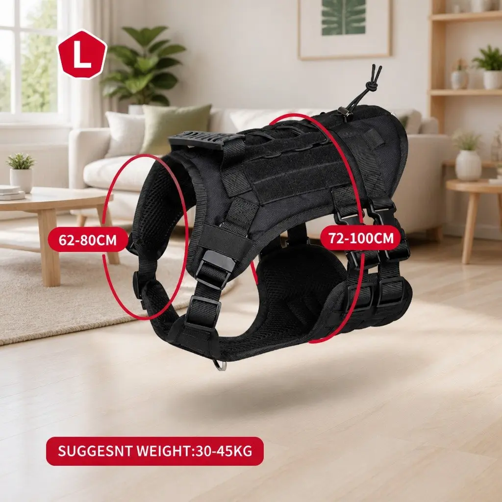 Dog Chest Vest Harness Back Pack with Poop Bag Holder and Waste Bags