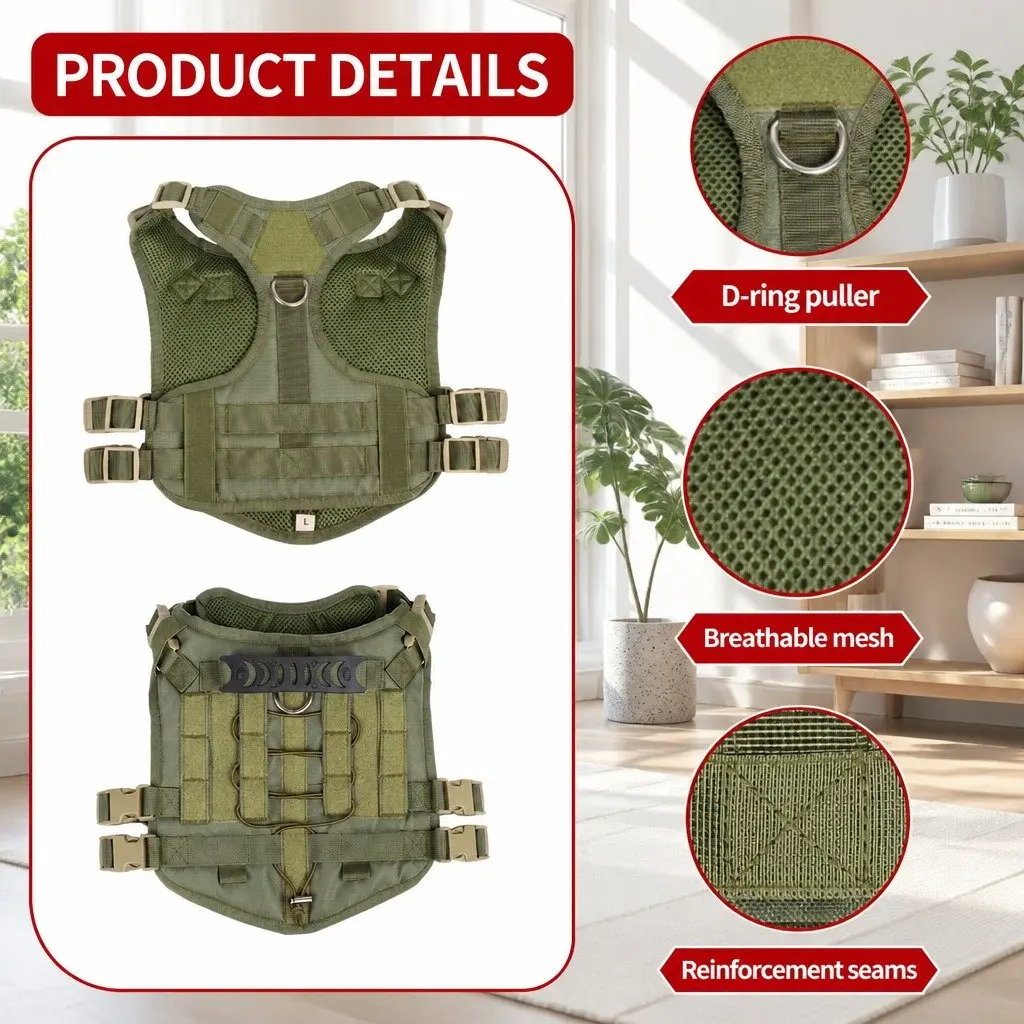 Tactical Chest Rig Outdoor Gear Organizer with Poop Bag Holder Green Strap