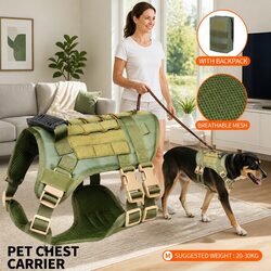 Lightweight and Reliable Dog Chest Harness with Storage