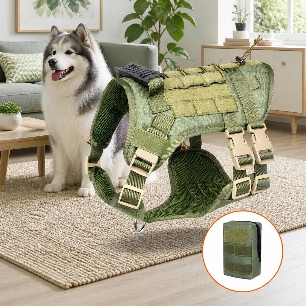 Dog Chest Harness with Back Bag Pet Walking Leash Strap Artifact Supplies