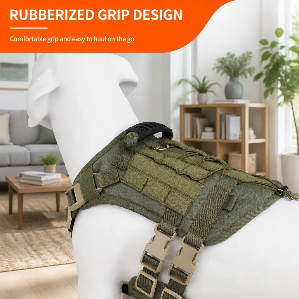 Puppy Harness Leash Set Vest Chest Strap with Poop Bag Dispenser Green