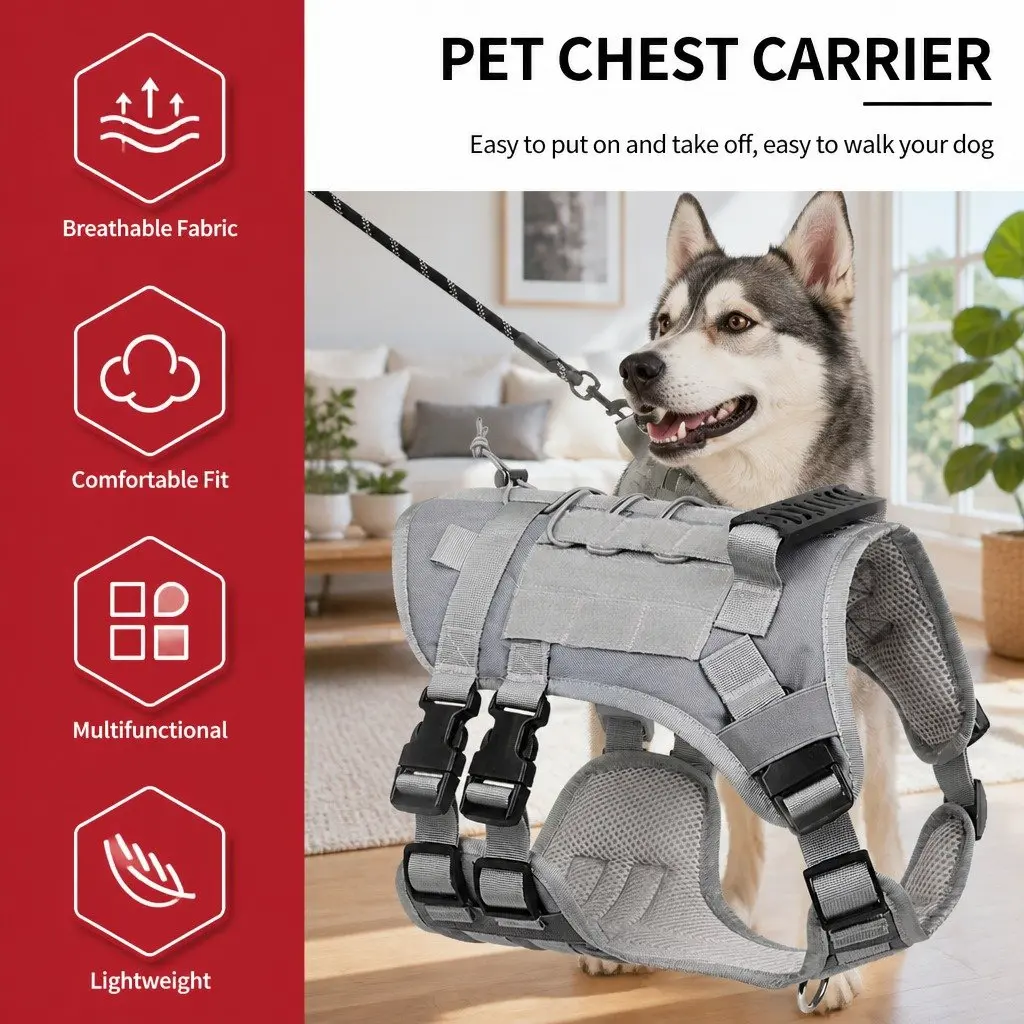 Dog Harness Breathable Mesh Vest Leash Pet Chest Rope Walking Training Gear