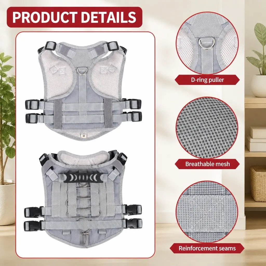 Adjustable Dog Harness Vest for Small Large Dogs Puppy Chest Strap Walking