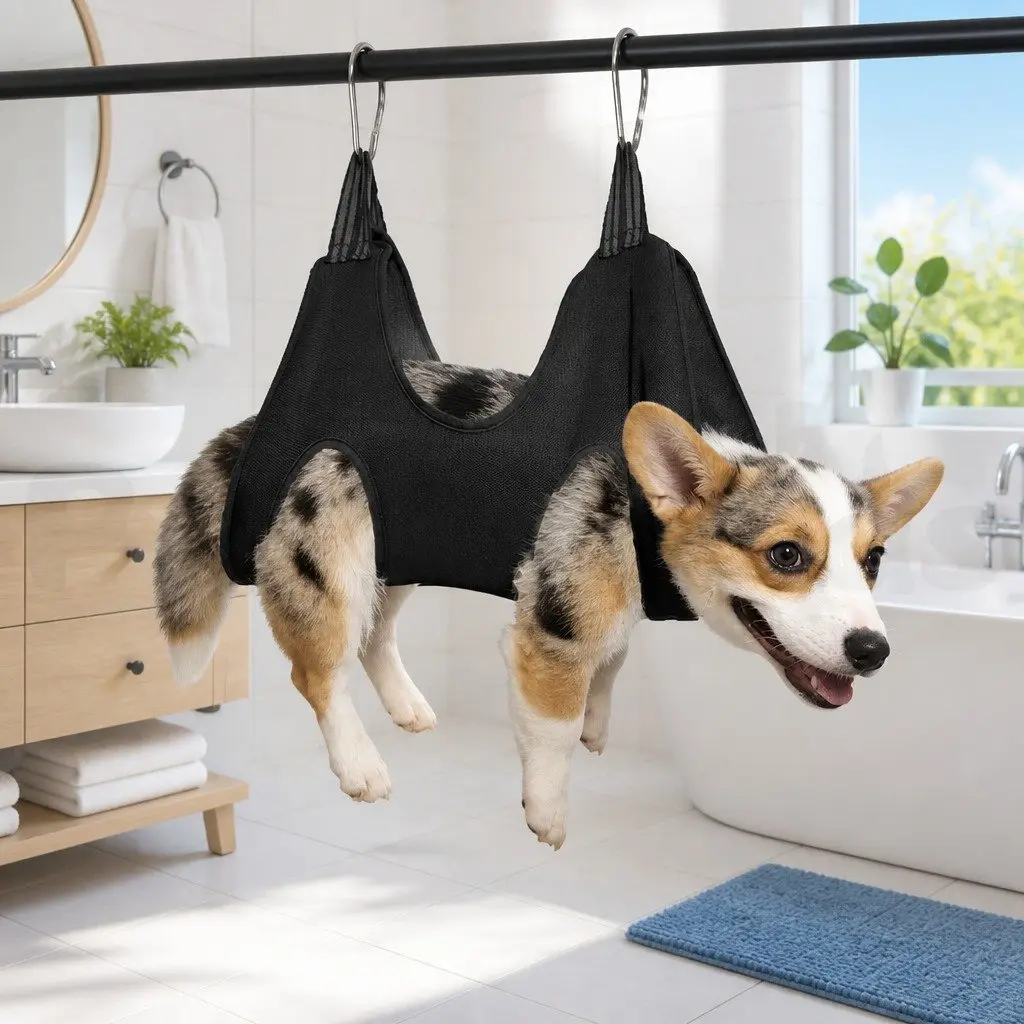 Pet Grooming Hammock Restraint Bag Cat Dog Bathing Trimming Nail Care M Size