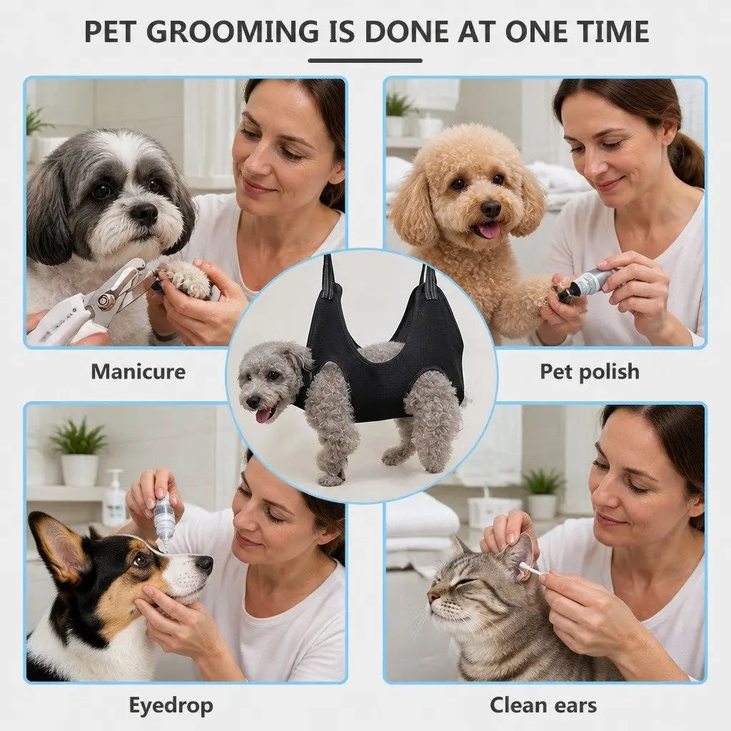 Pet Grooming Hammock for Dogs Cats Bath Care Trimming Beauty Helper Support S