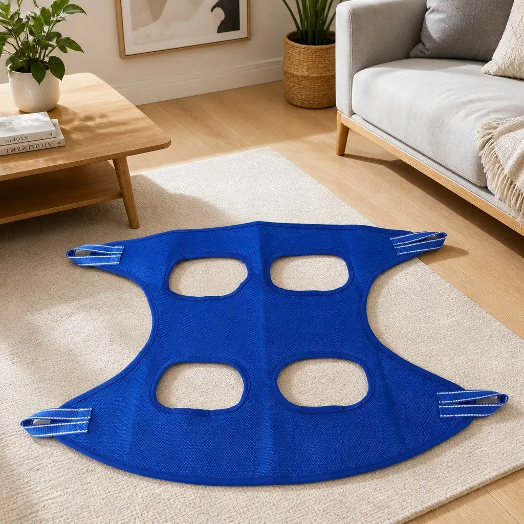 Pet Grooming Hammock Blue 60cm Nail Trimming Holder for Small Medium Pets