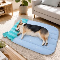 Pet Cooling Mat Dog Cat Bed Cushion Pad 3 Sizes Comfort Sleep Cold Silk