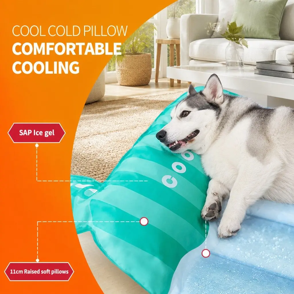 Pet Cooling Mat Watermelon Stripes 66x58cm Advanced Cooling Technology