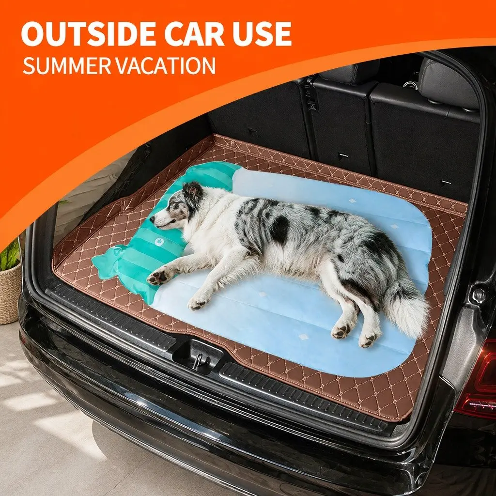 Pet Cooling Mat Watermelon Stripes 66x58cm Advanced Cooling Technology