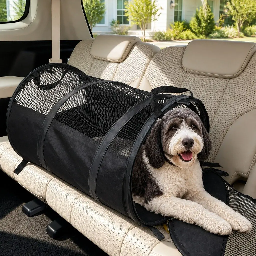 Portable Foldable Pet Carrier Travel Bag Cats Dogs Car Transport Kennel House