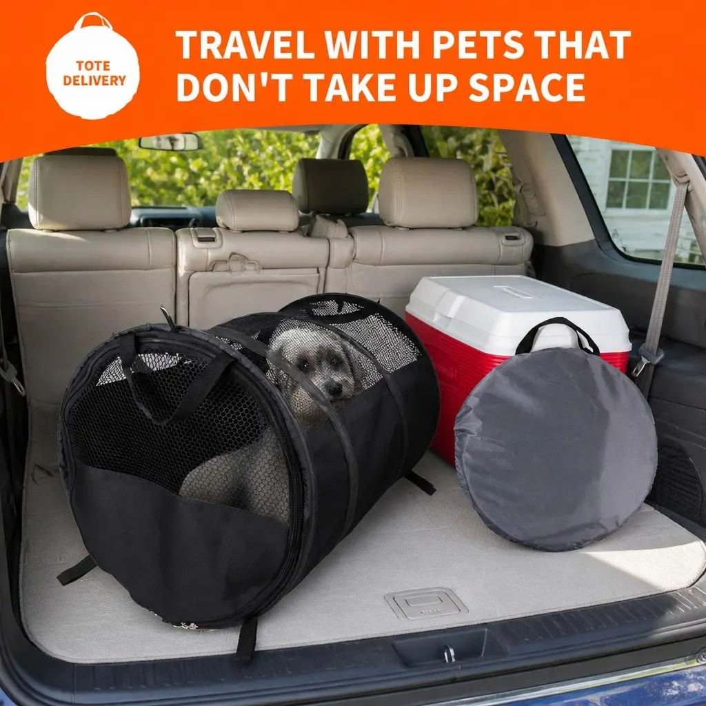Foldable Pet Carrier Bag Grey 123x58x58cm Portable Travel Transport for Cats and Dogs
