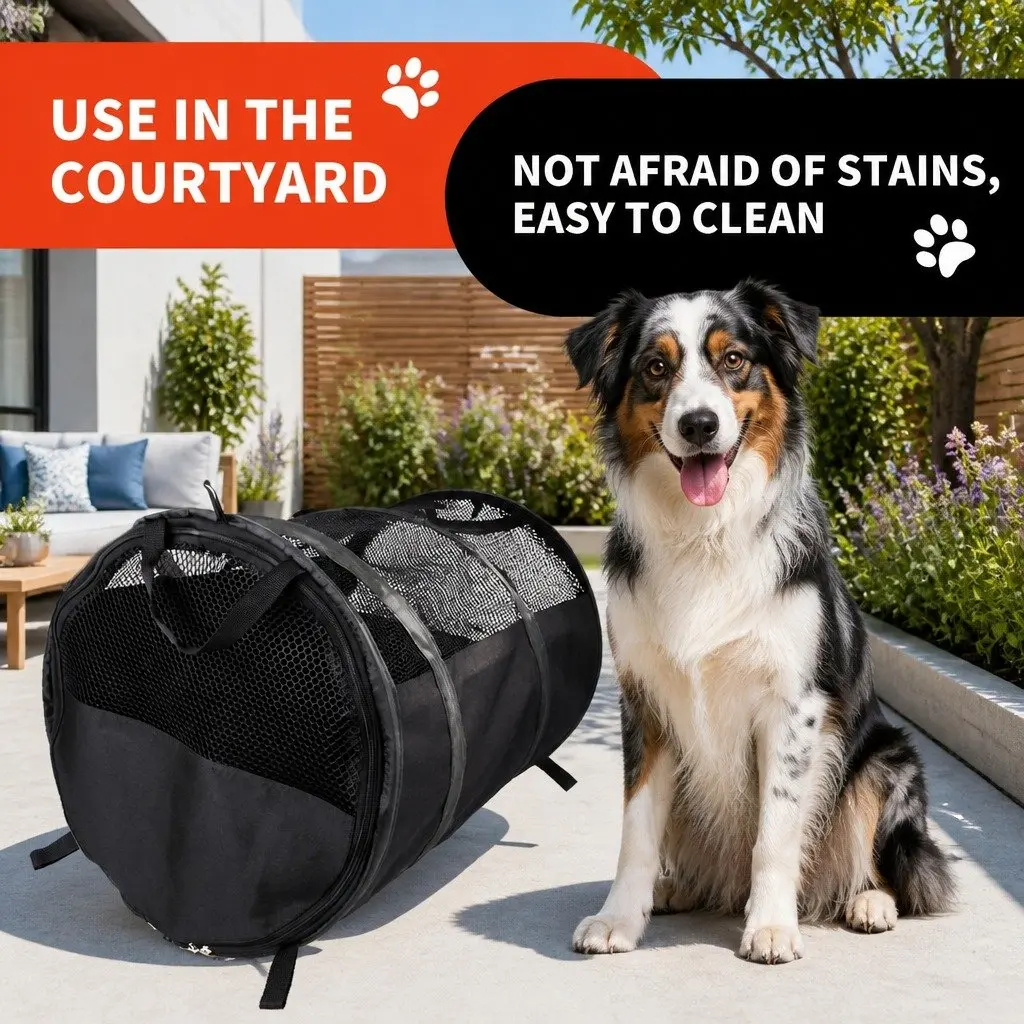 Foldable Pet Carrier Bag Grey 123x58x58cm Portable Travel Transport for Cats and Dogs