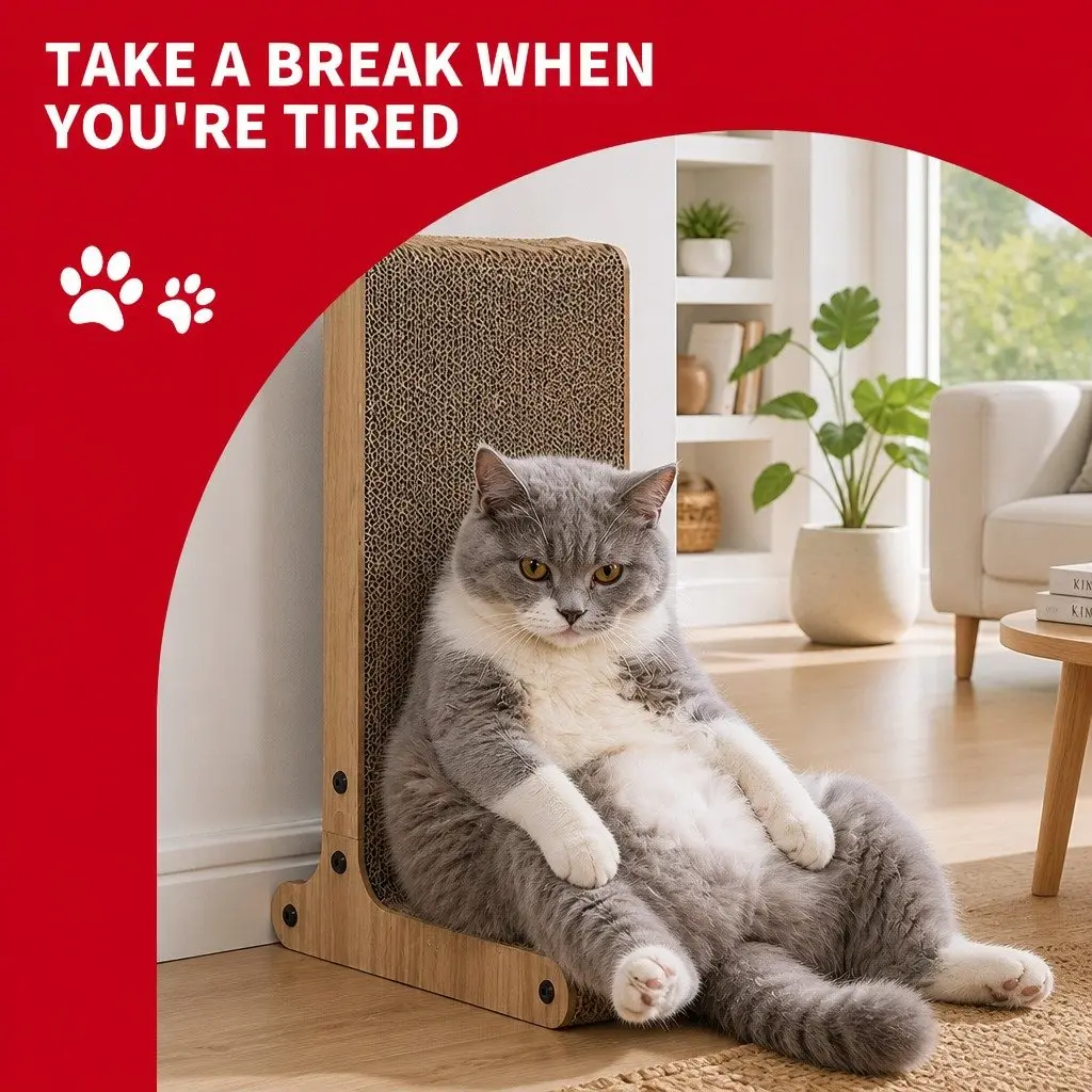 Cat Scratch Board Cardboard Vertical Large Durable Scratching Surface