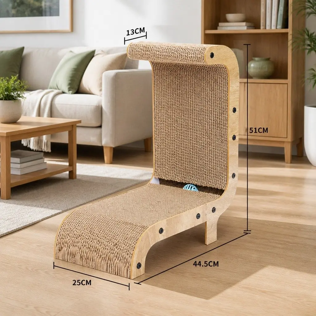 Cat Scratch Board Vertical Corrugated Paper 44.5x25x51cm Durable Scratching Surface