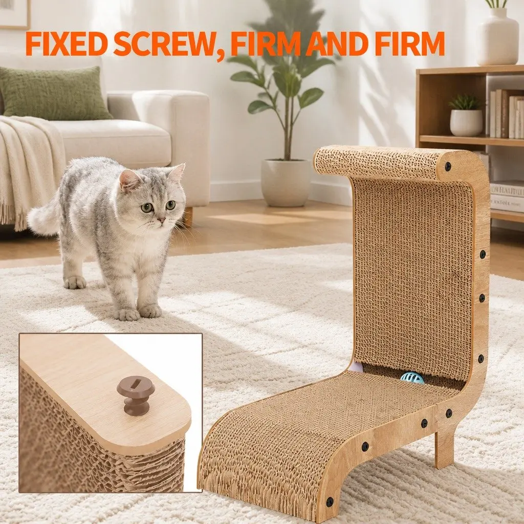 Cat Scratch Board Vertical Corrugated Paper 44.5x25x51cm Durable Scratching Surface