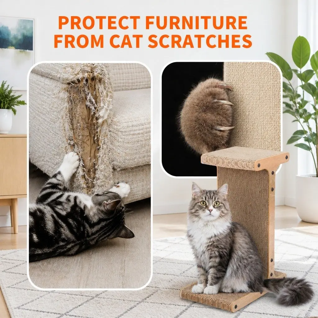 T-Jump Stand Cat Scratch Board for Cats