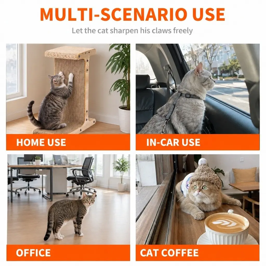 T-Jump Stand Cat Scratch Board for Cats