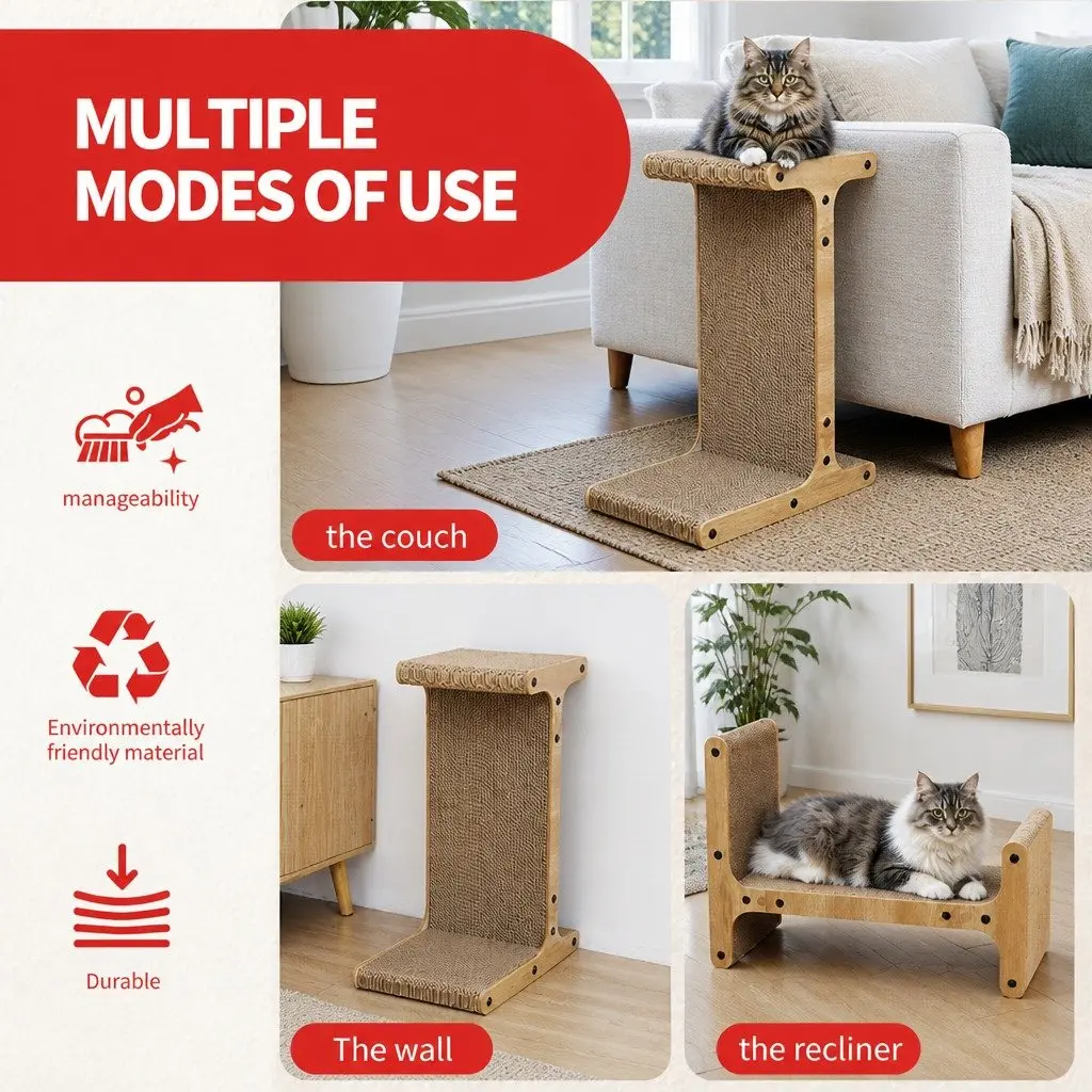 T-Jump Stand Cat Scratch Board for Cats