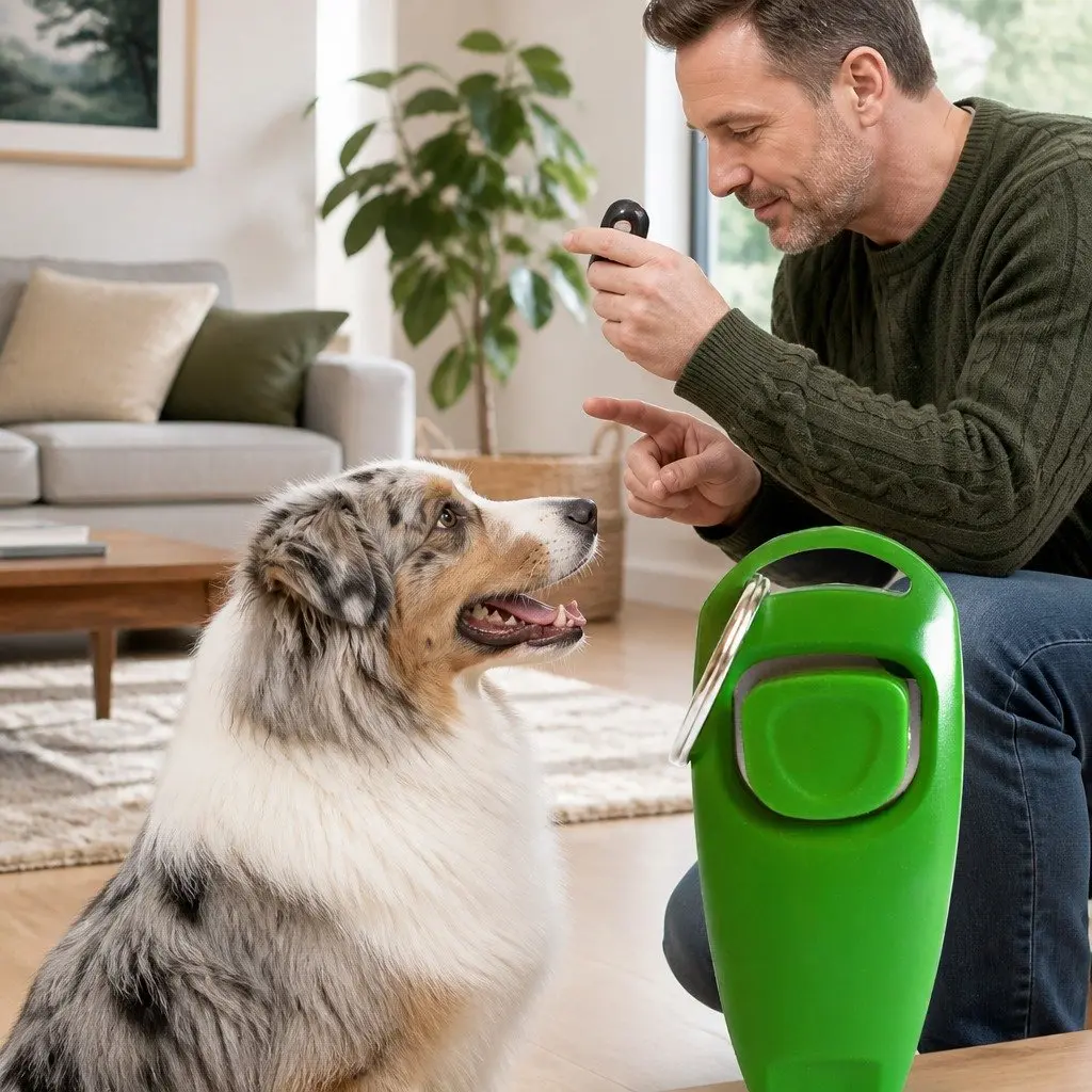 Dog Training Whistle Emerald Green 7.5cm Two-in-One Training Marker