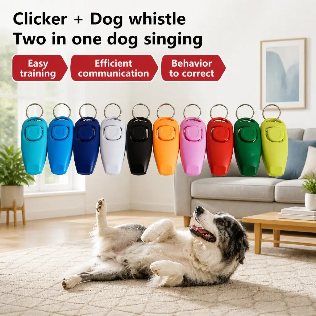 Dog Training Whistle Emerald Green 7.5cm Two-in-One Training Marker