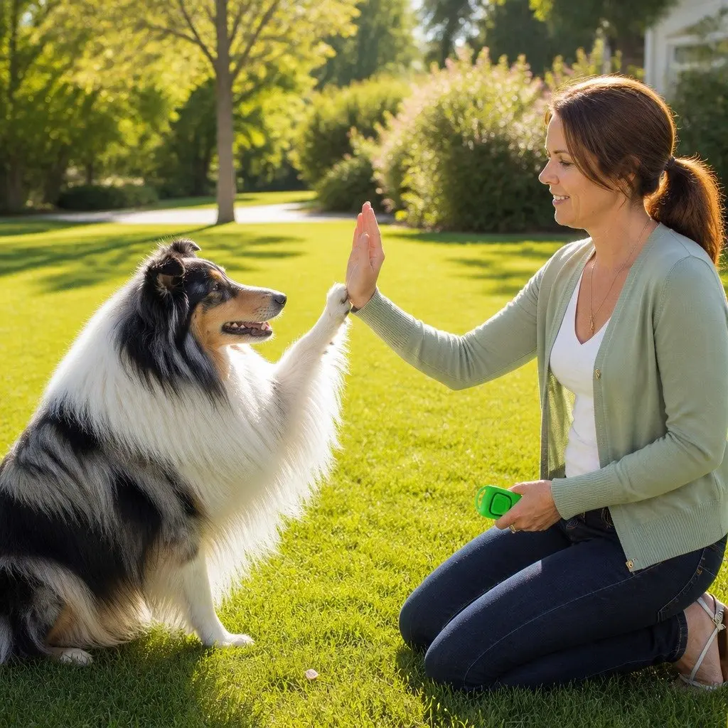 Dog Training Whistle Emerald Green 7.5cm Two-in-One Training Marker