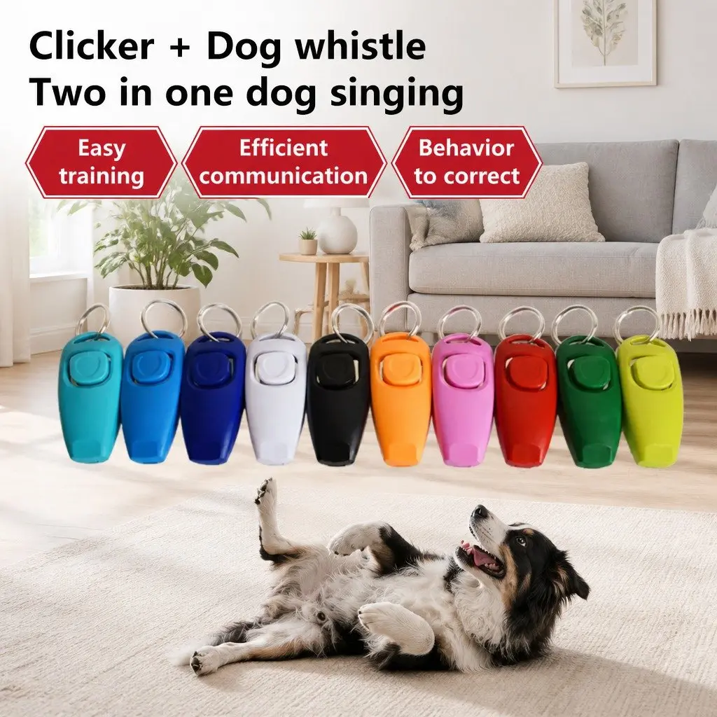 Ultrasonic Dog Training Whistle Clicker Obedience Pet Puppy Sound Tool Green