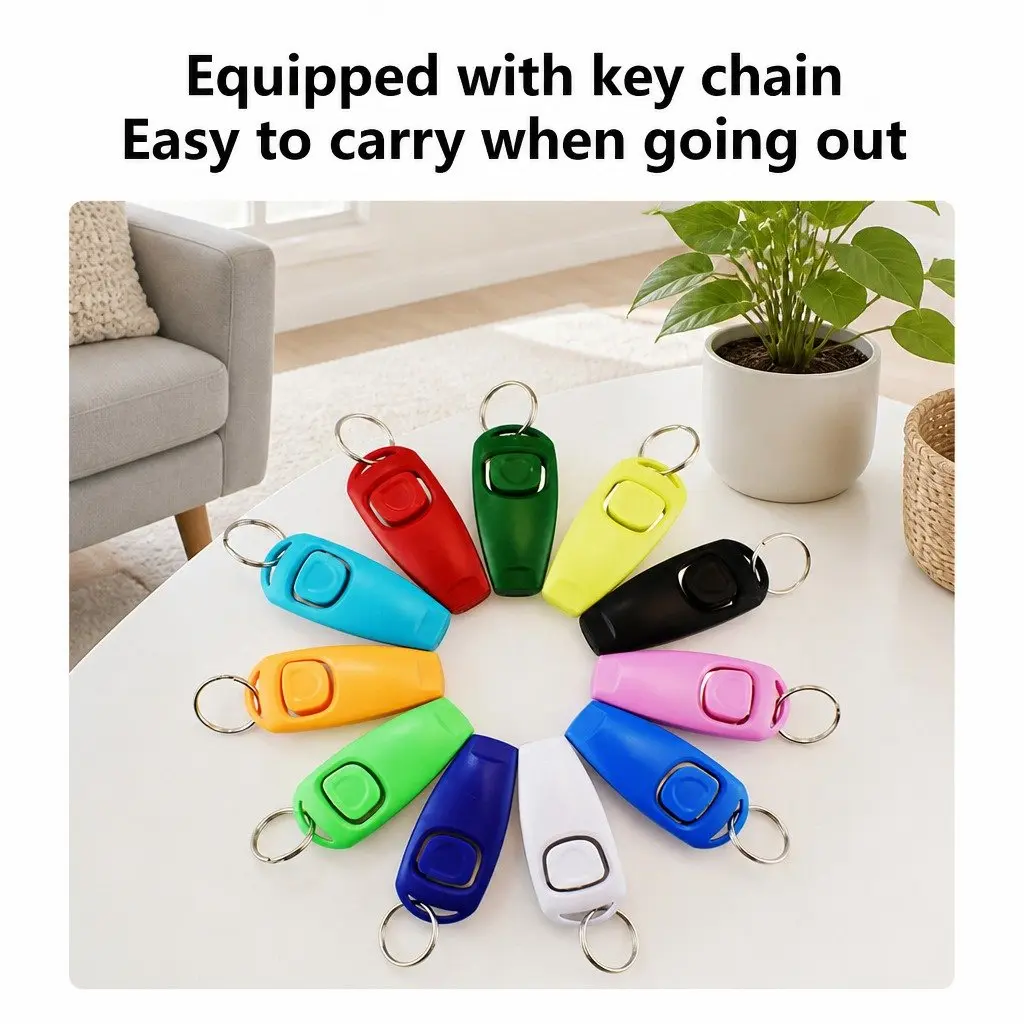 Ultrasonic Dog Training Whistle Clicker Obedience Pet Puppy Sound Tool Green