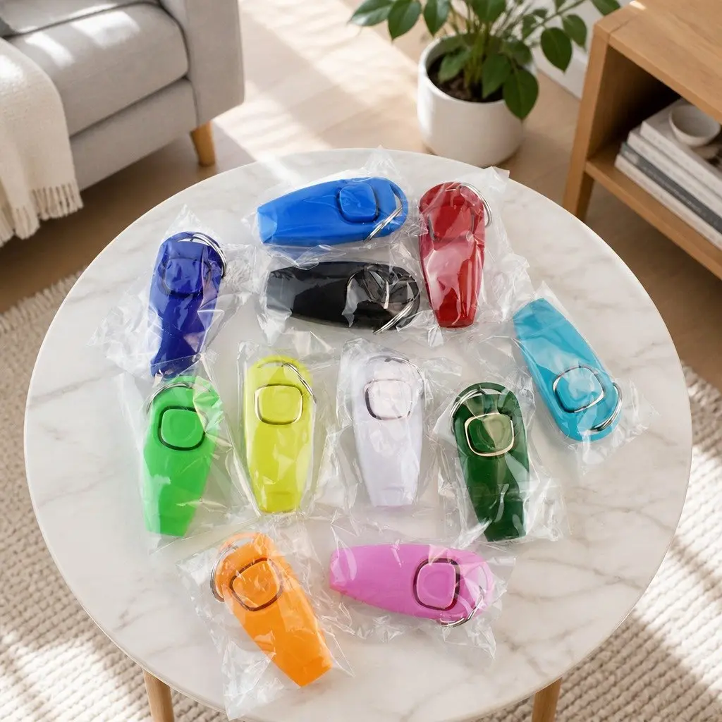 Ultrasonic Dog Training Whistle Clicker Obedience Pet Puppy Sound Tool Green