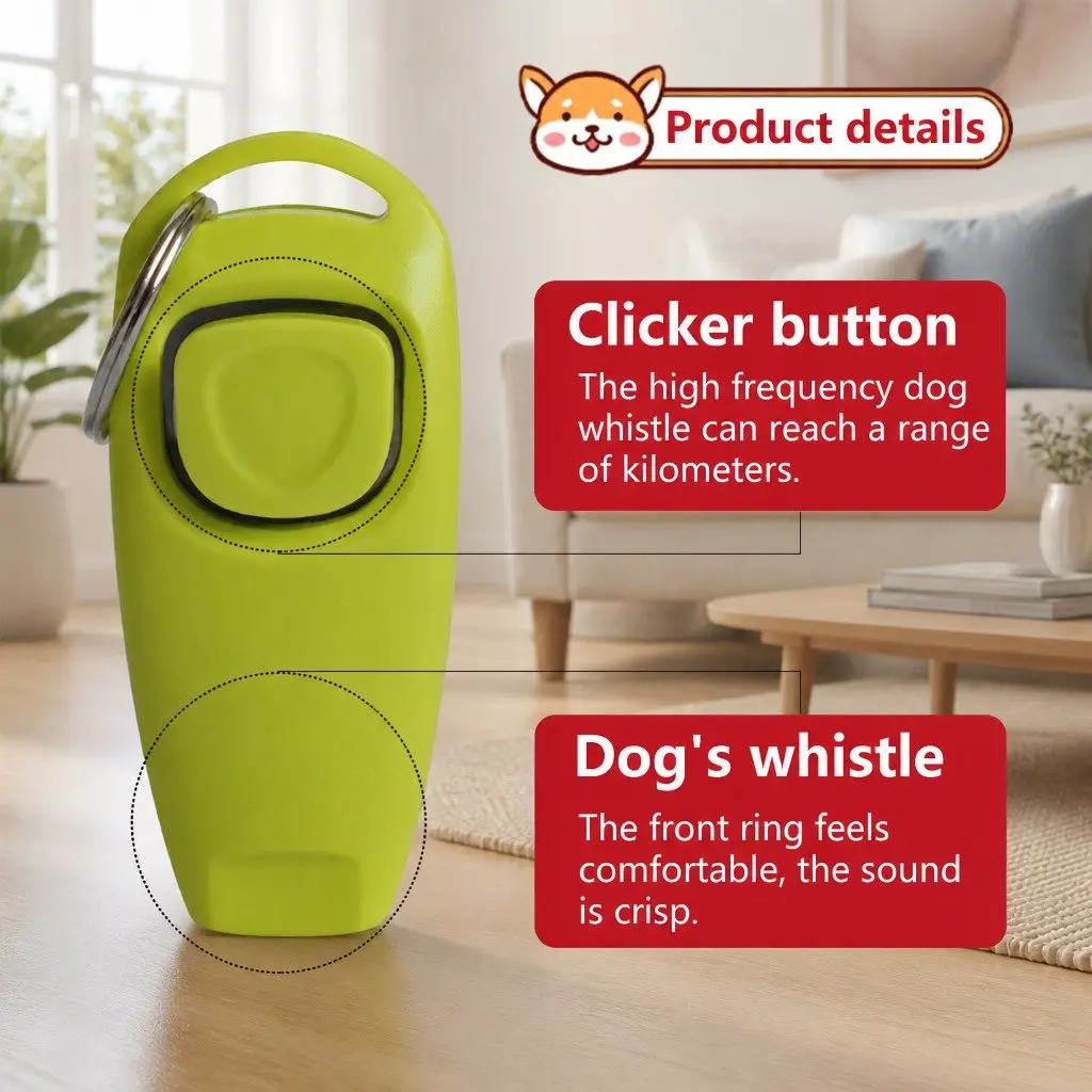 Dog Training Whistle and Clicker Combo
