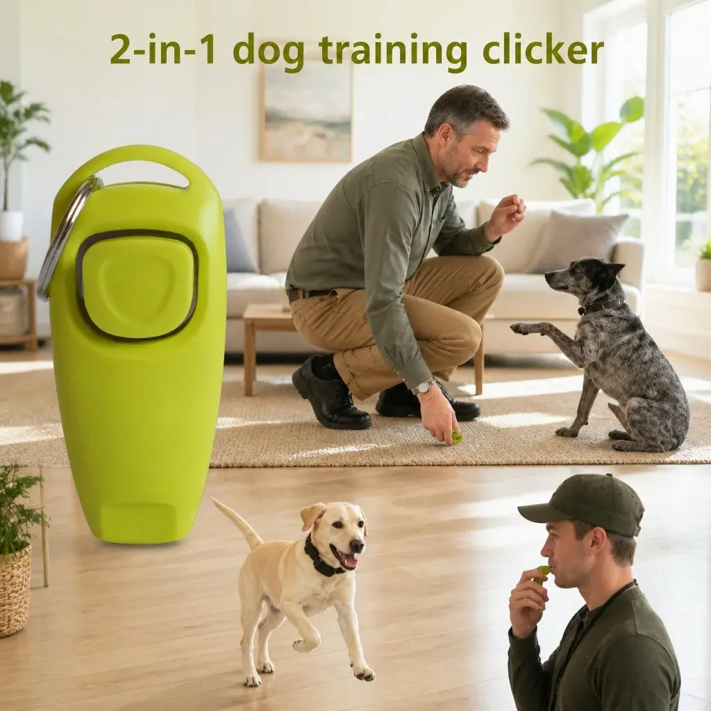 Dog Training Whistle and Clicker Combo