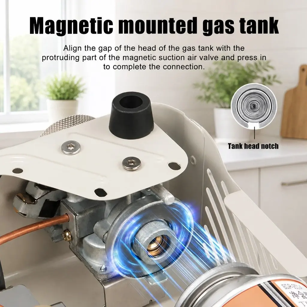 Portable Camping Stove Macaron Green Compact Lightweight with Wind Shield