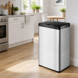 42L Automatic Motion Sensor Waste Bin Stainless Steel Kitchen Trash Can
