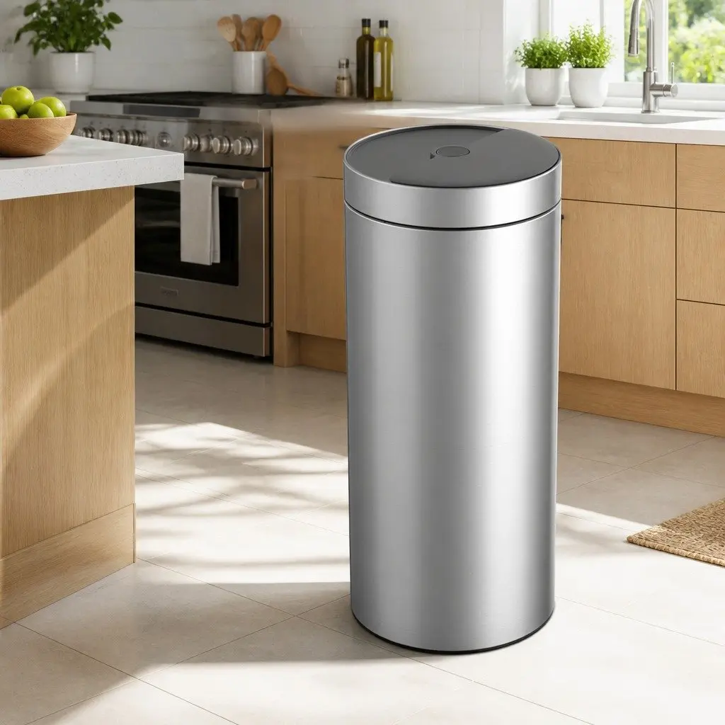 40L Touchless Stainless Steel Kitchen Trash Can Automatic Sensing Bin
