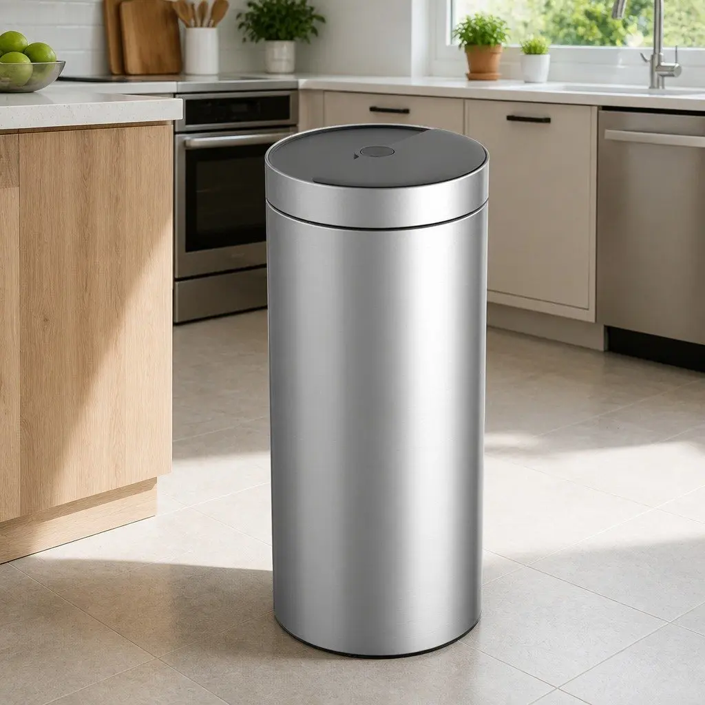 40L Touchless Stainless Steel Kitchen Trash Can Automatic Sensing Bin