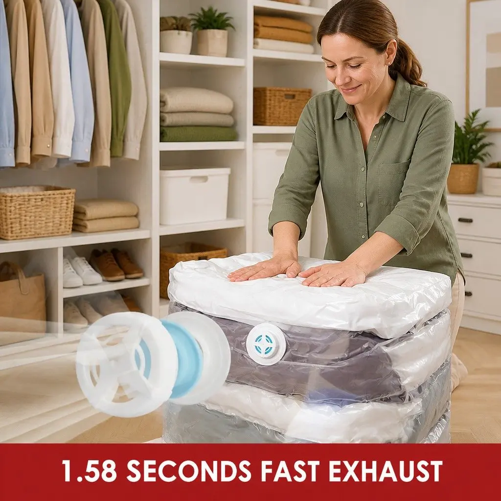 Vacuum Storage Bag White Large Compression Household Clothing