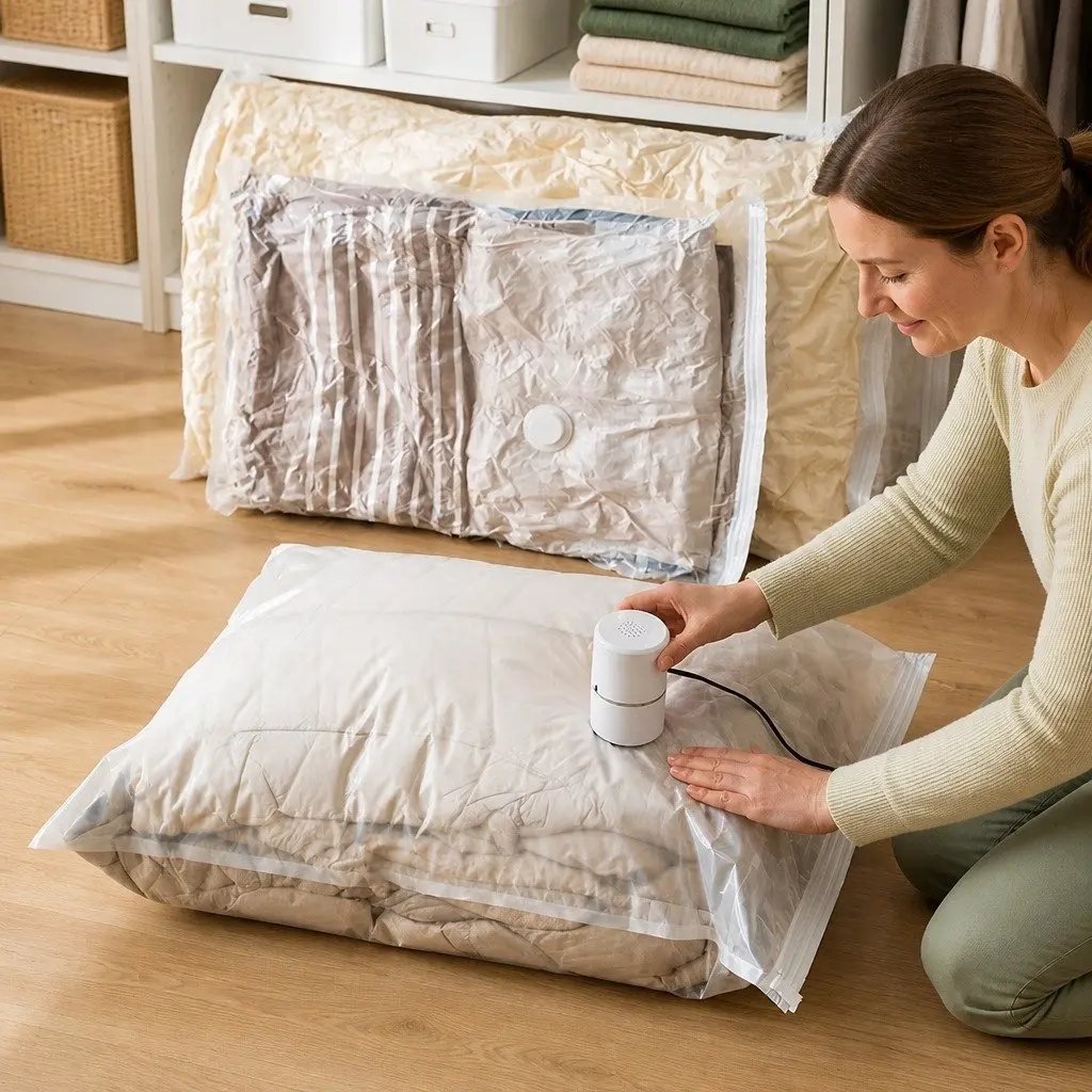 Vacuum Compression Storage Bag Clothing Quilt Finishing Household Organiser M