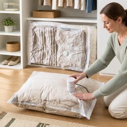 Compact Vacuum Compression Bag for Efficient Storage