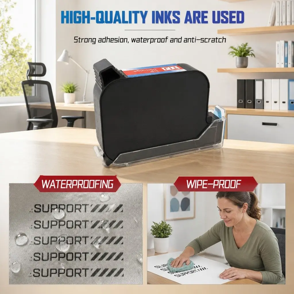 Inkjet Printer Cartridge Black 25.4mm Quick Drying High Definition 300DPI