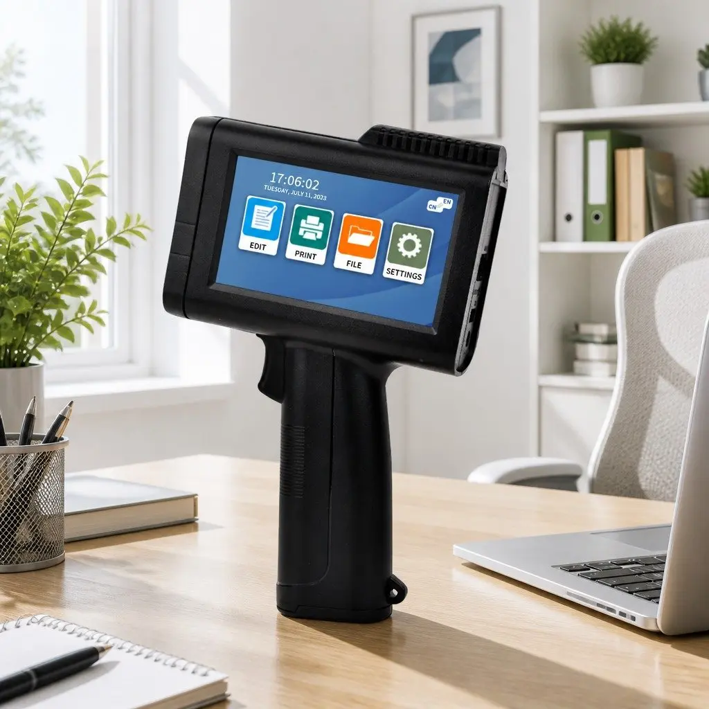 Inkjet Printer Portable Handheld Large Font 600DPI Bluetooth 4.3 Inch Touch Screen