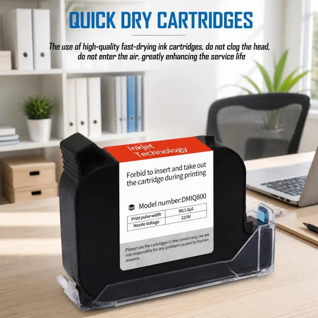 Inkjet Printer Portable Handheld Large Font 600DPI Bluetooth 4.3 Inch Touch Screen