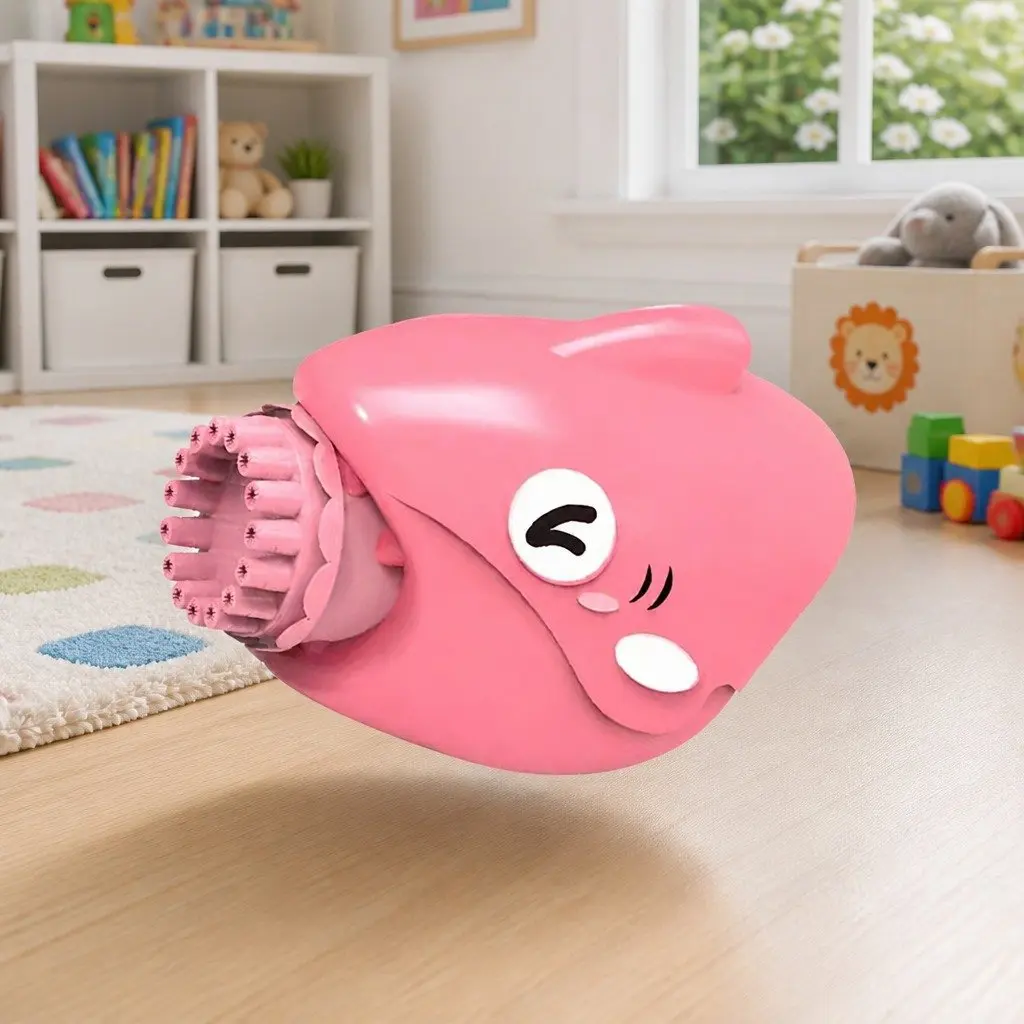 Bubble Gun Blue 15-Hole Automatic Hand-Held Outdoor Toy for Kids