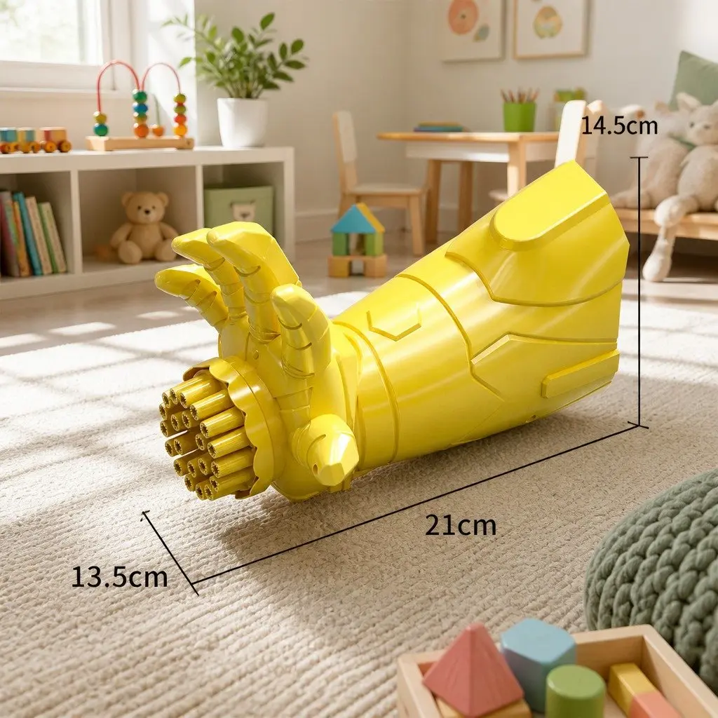 Automatic Bubble Gun Electric Toy Kids Luminous No Leak Porous Design