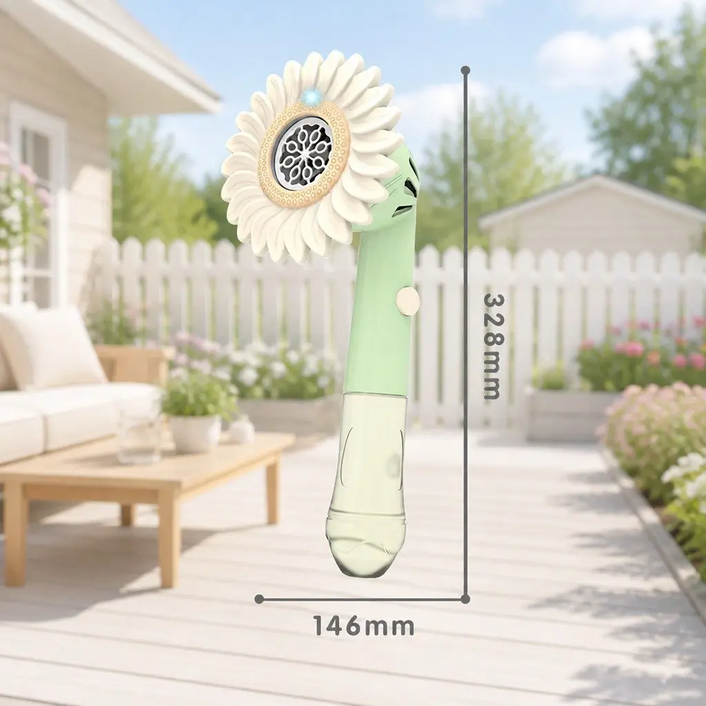 Handheld Bubble Machine Green Outdoor Fun Automatic Blower for Kids