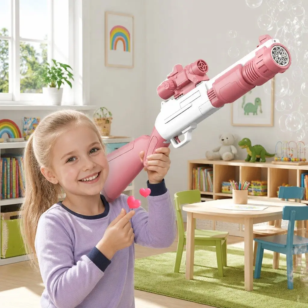 Bubble Machine Electric Spray Gun in Pink