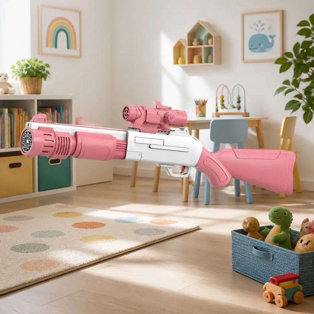 Bubble Machine Electric Spray Gun in Pink