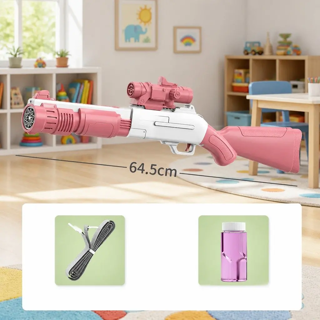 Bubble Machine Electric Spray Gun in Pink