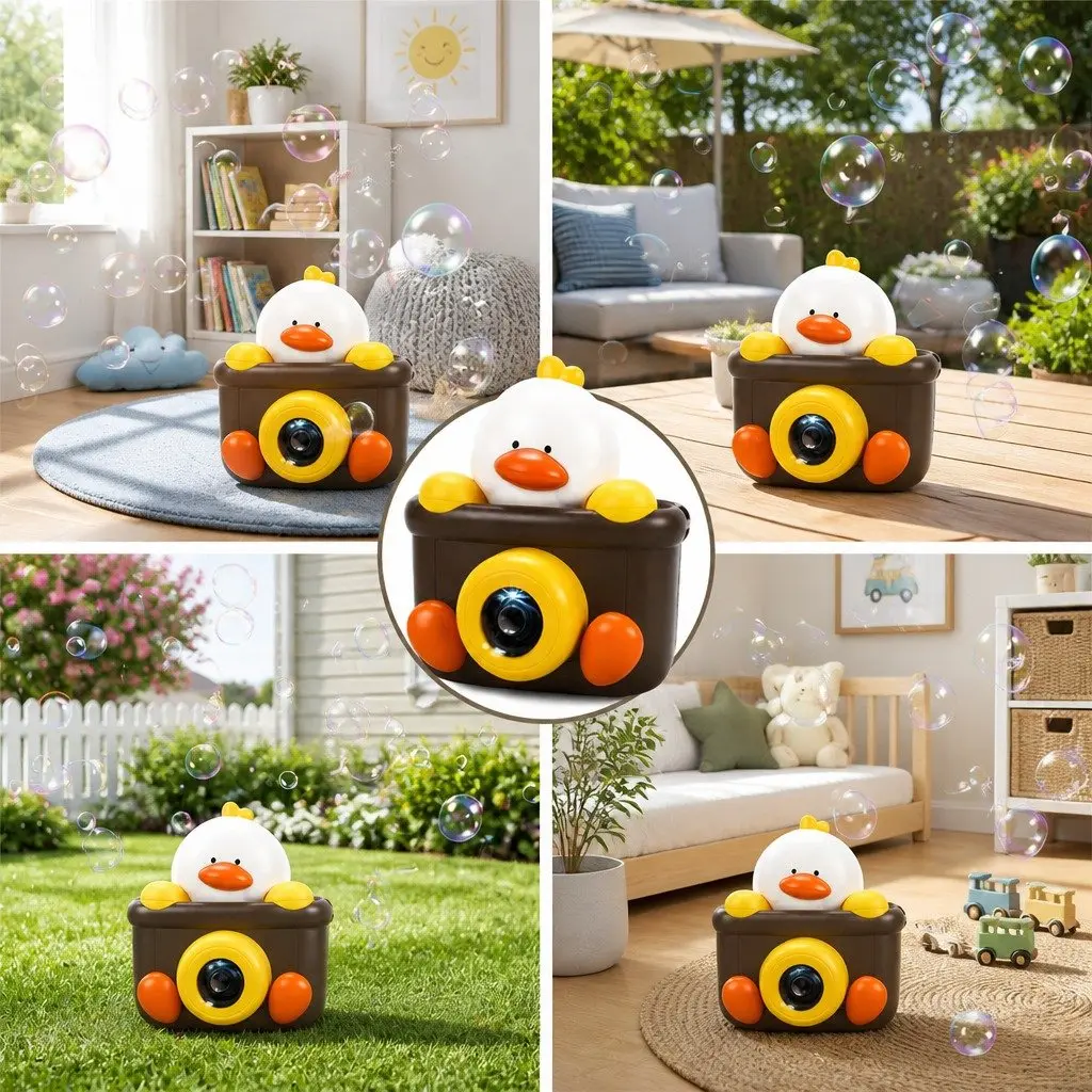 Electric Bubble Machine Hand-Held Automatic Blower Toy for Kids Children Baby
