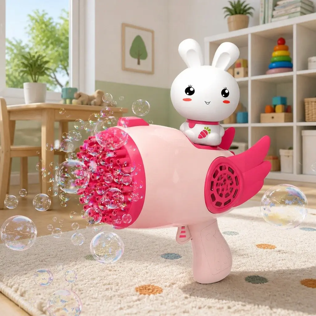 69-Hole Bubble Machine with Flashing Light