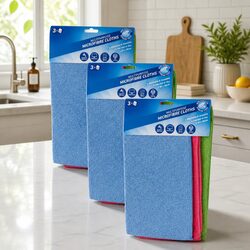 Microfibre Cleaning Cloths - 9 Ultra-Soft Cloths 30x30cm