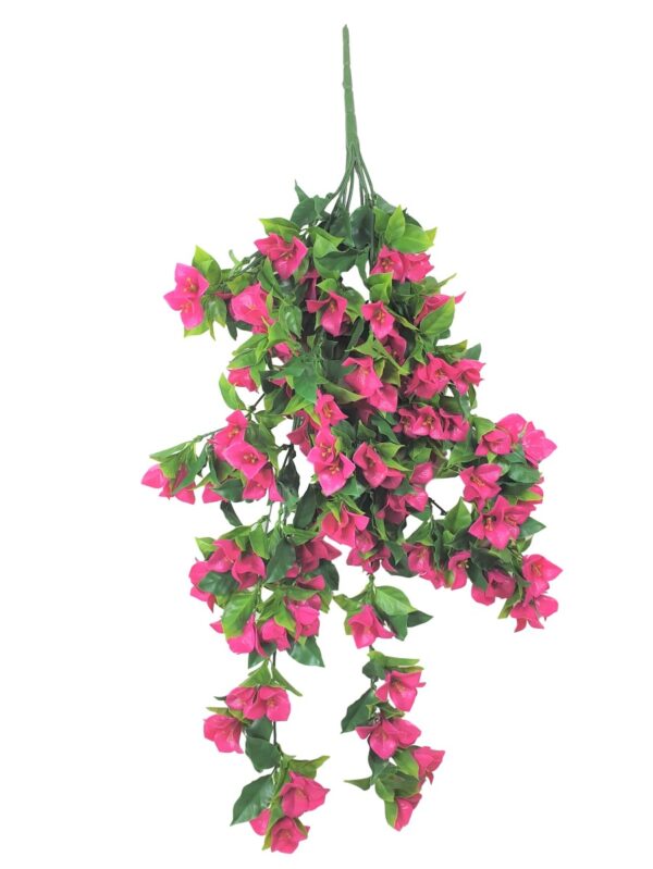 Fanno-Hanging Artificial Bougainvillea Plant Pink Lilac UV Resistant 90cm Home Decor